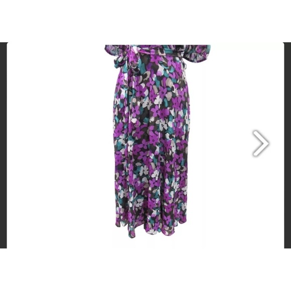 Dkny Purple Floral Dress, Size: 10 NWT. Msrp $129 - Picture 10 of 13